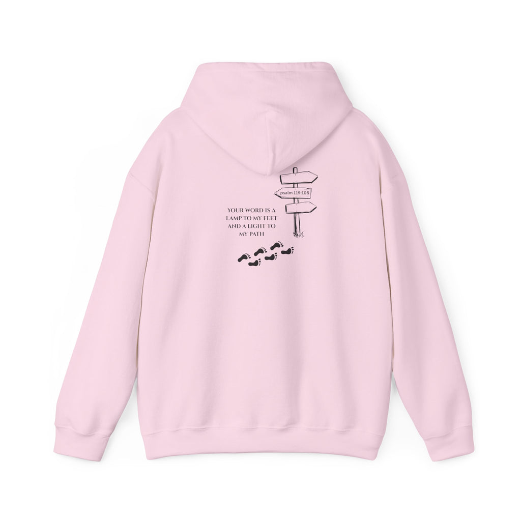 WordView Hoodie — Minimalist Literary Hoodie with 'WordView' Logo & Footprints Back Design