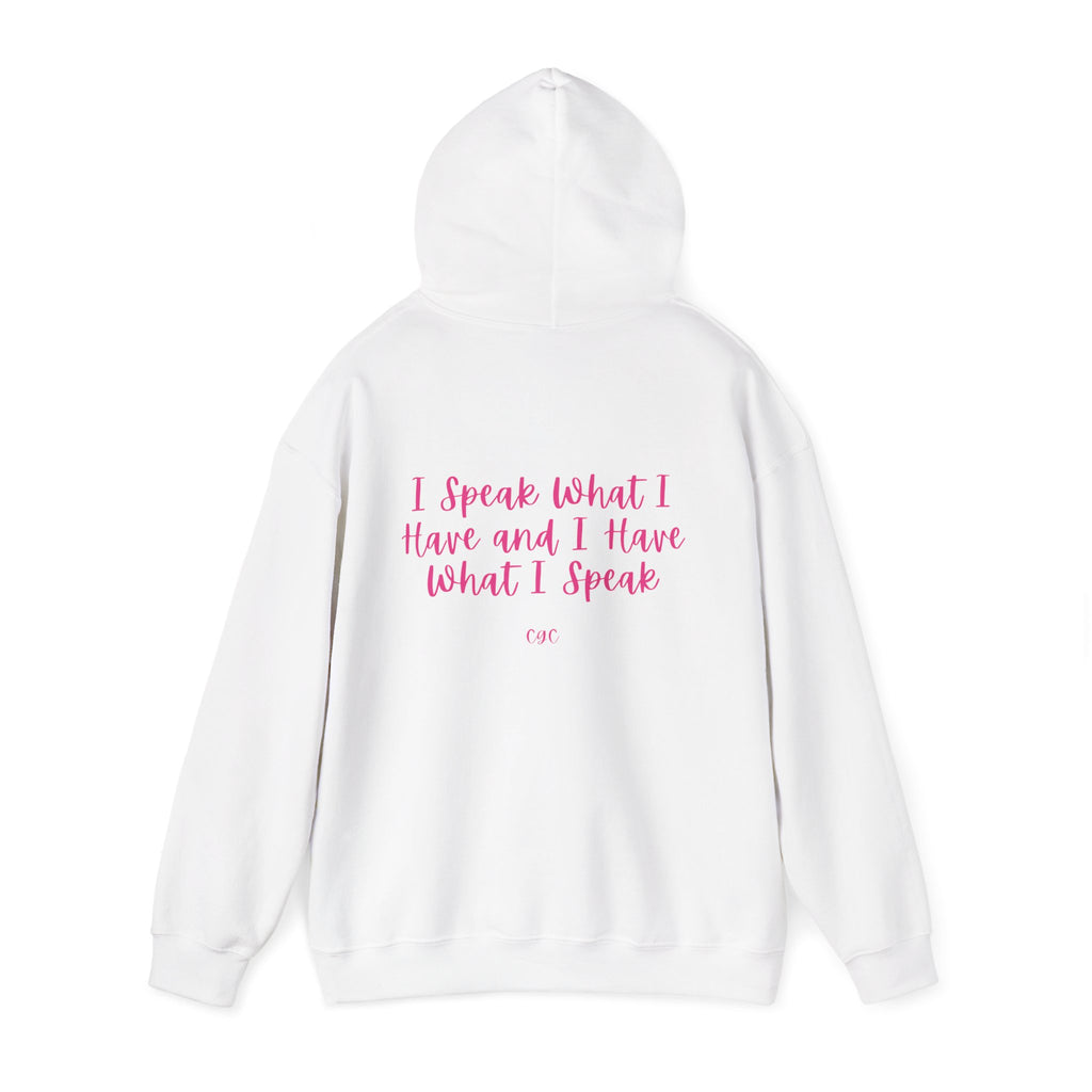 Hoodie — "I Speak What I Have and I Have What I Speak" Inspirational Pullover