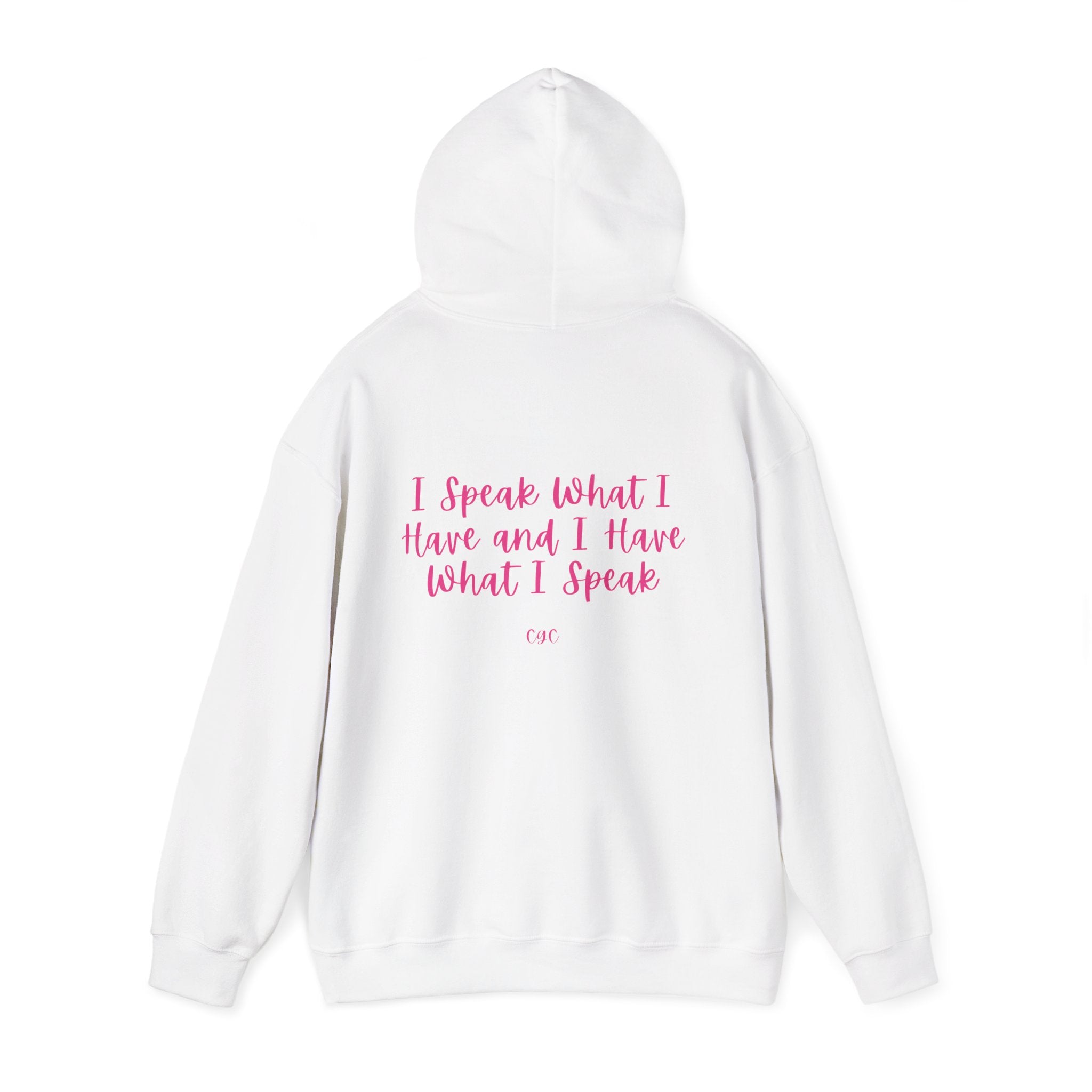 Hoodie — "I Speak What I Have and I Have What I Speak" Inspirational Pullover