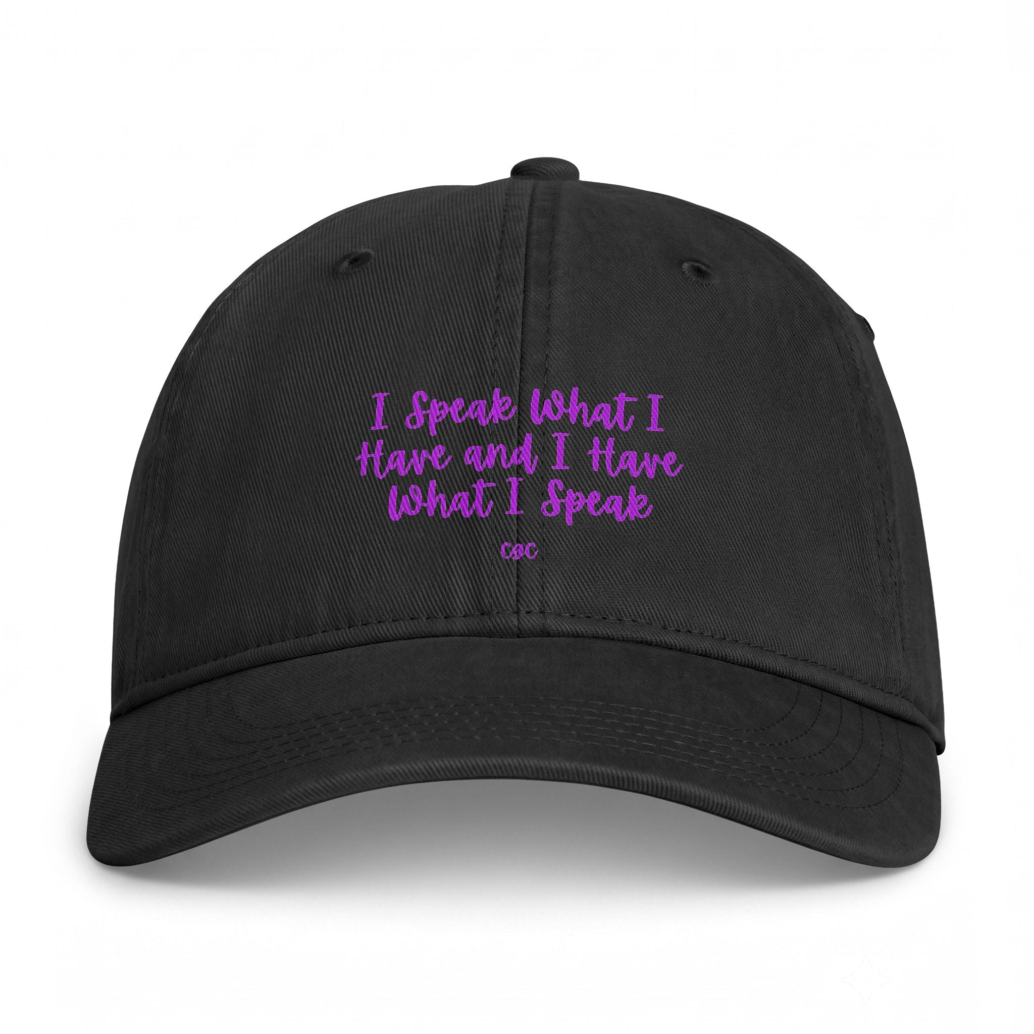 Embroidered Dad Hat — "I Speak What I Have and I Have What I Speak" Coastal Washed Cap
