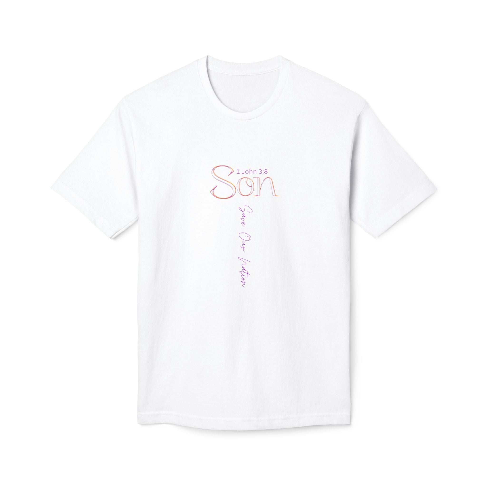Son Vertical Script T‑Shirt – Pastel Family Love Tee