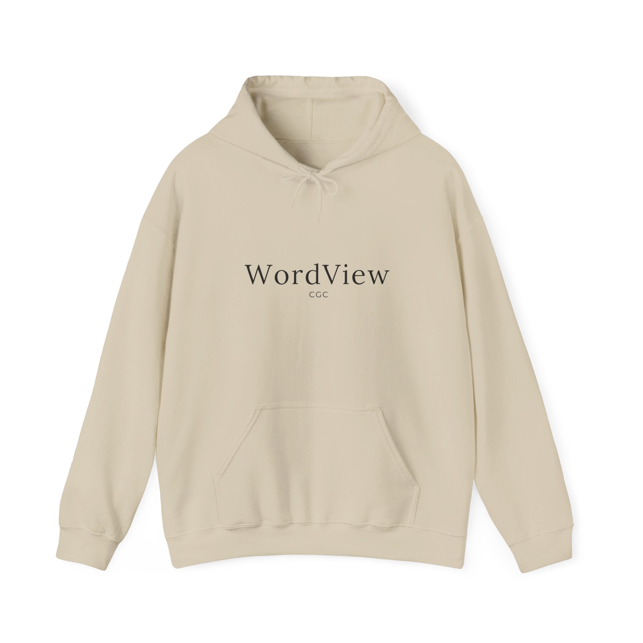 WordView Hoodie — Minimalist Literary Hoodie with 'WordView' Logo & Footprints Back Design