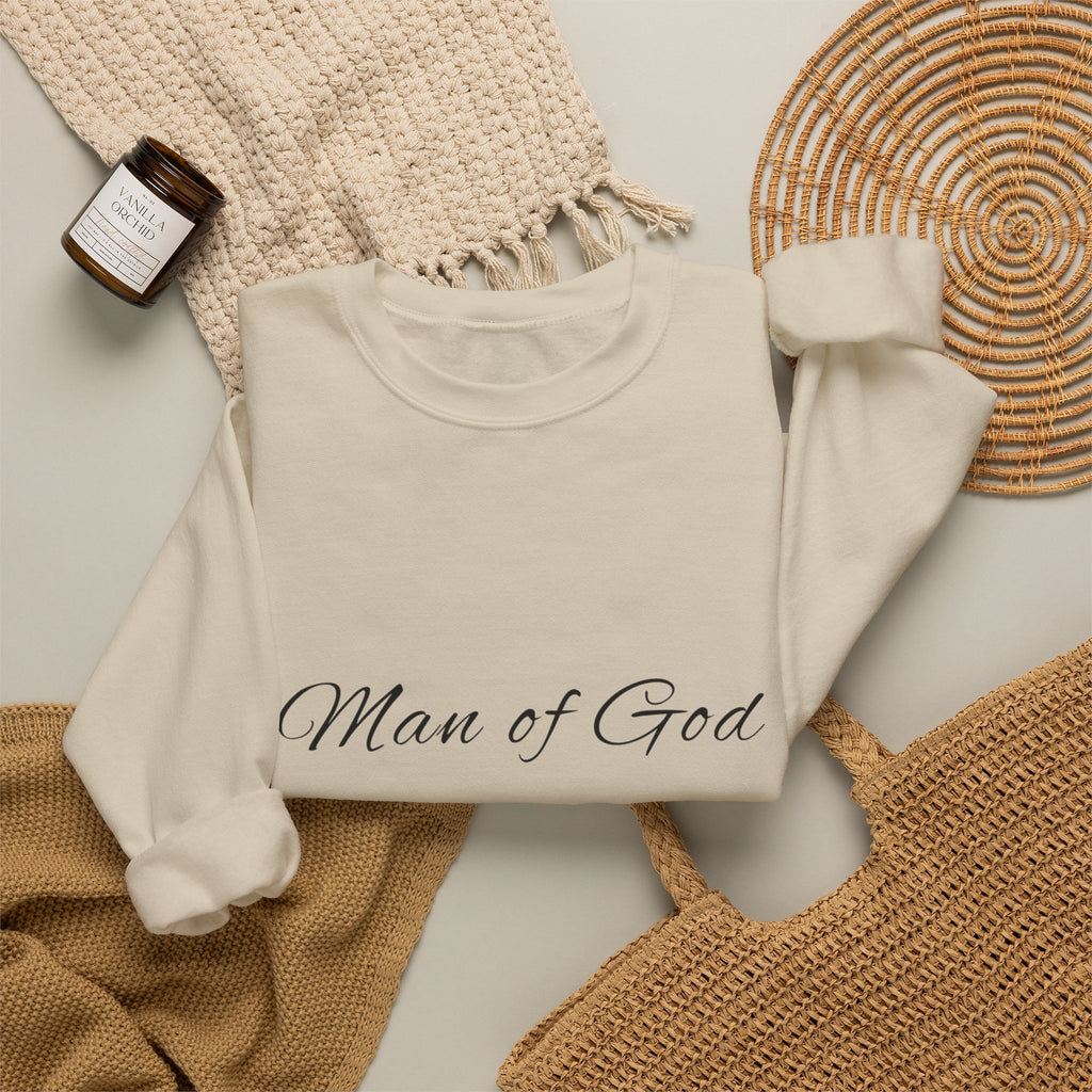 Man of God Crewneck Sweatshirt — "Man" Biblical Facts Christian Pullover