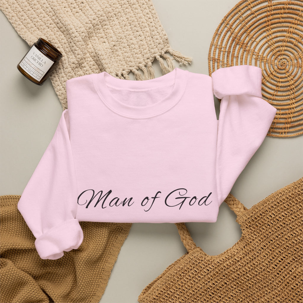 Man of God Crewneck Sweatshirt — "Man" Biblical Facts Christian Pullover