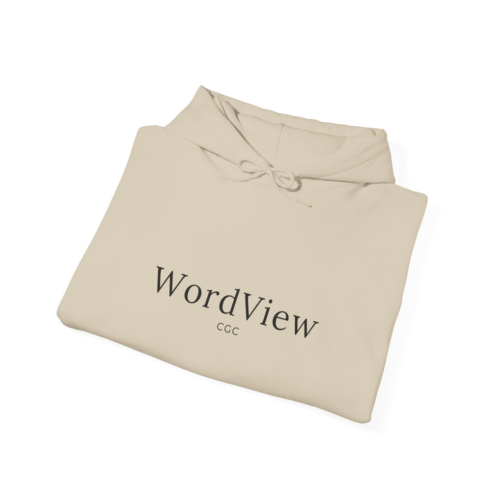 WordView Hoodie — Minimalist Literary Hoodie with 'WordView' Logo & Footprints Back Design