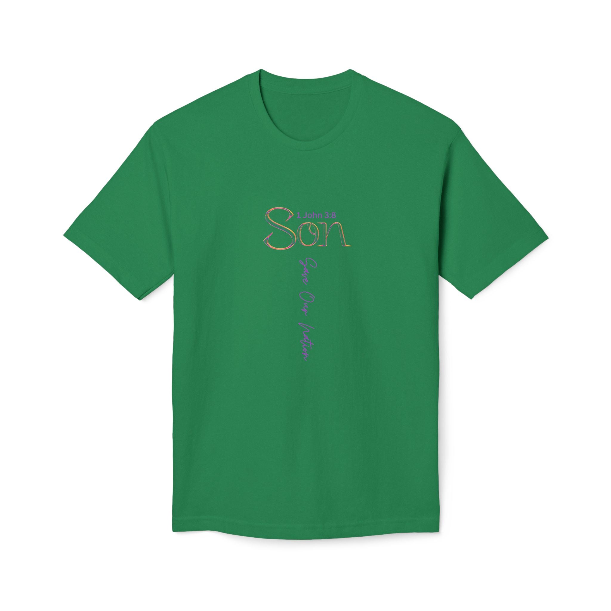 Son Vertical Script T‑Shirt – Pastel Family Love Tee