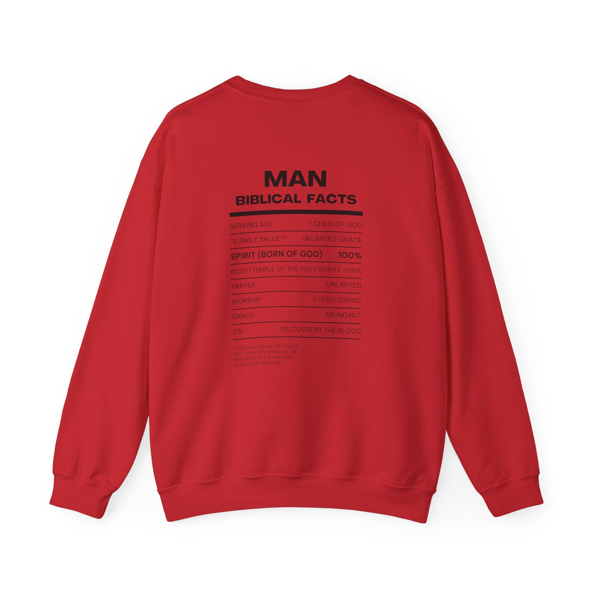 Man of God Crewneck Sweatshirt — "Man" Biblical Facts Christian Pullover