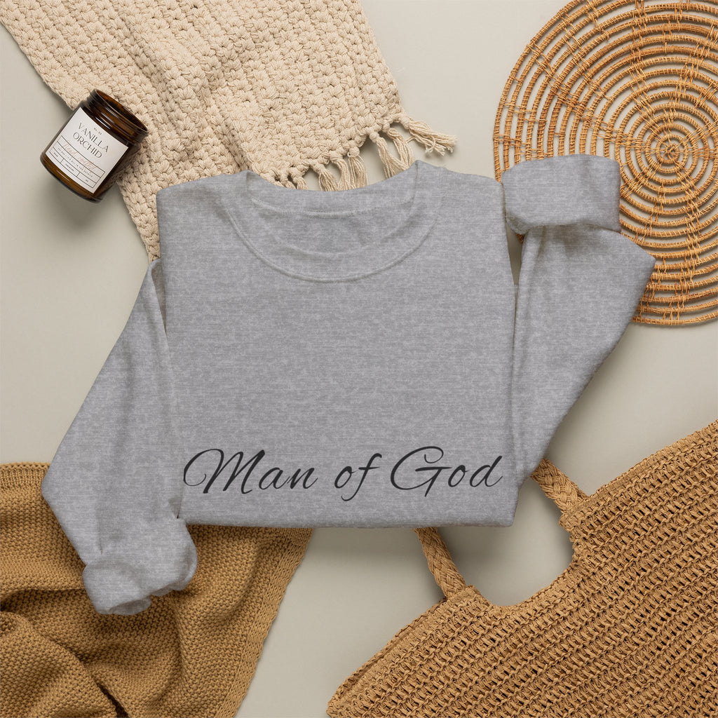 Man of God Crewneck Sweatshirt — "Man" Biblical Facts Christian Pullover