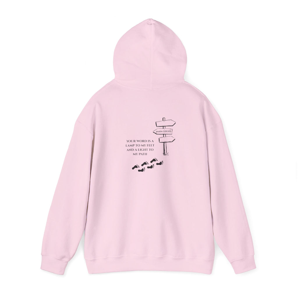 WordView Hoodie — Minimalist Literary Hoodie with 'WordView' Logo & Footprints Back Design