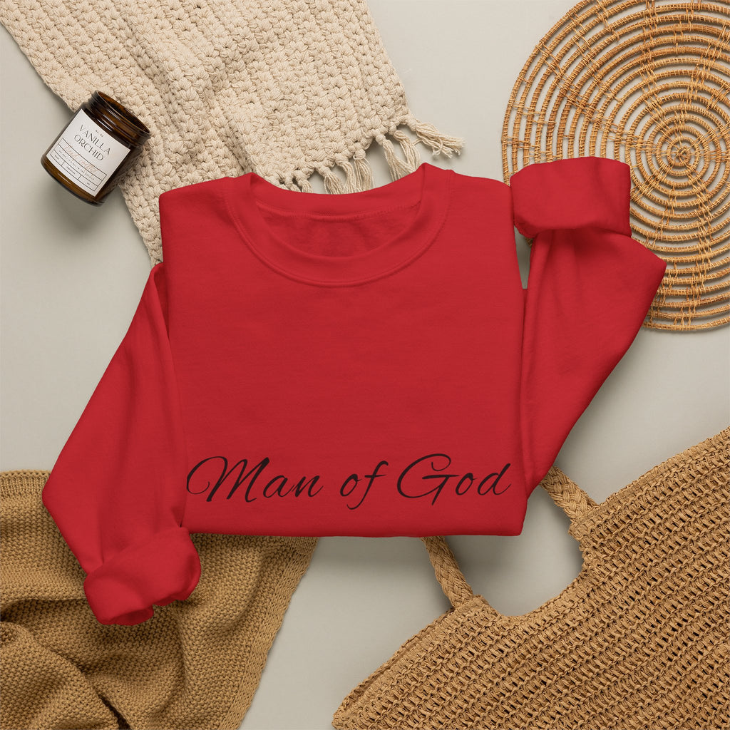 Man of God Crewneck Sweatshirt — "Man" Biblical Facts Christian Pullover
