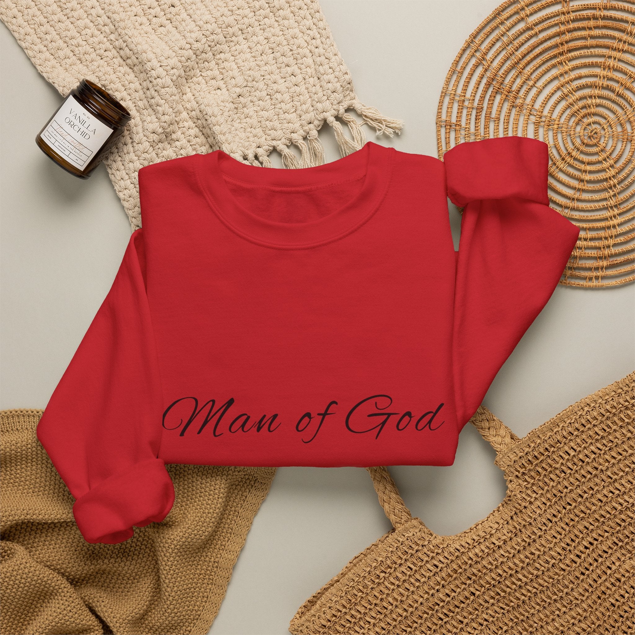 Man of God Crewneck Sweatshirt — "Man" Biblical Facts Christian Pullover