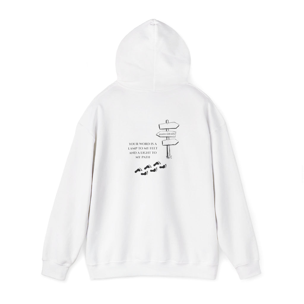 WordView Hoodie — Minimalist Literary Hoodie with 'WordView' Logo & Footprints Back Design