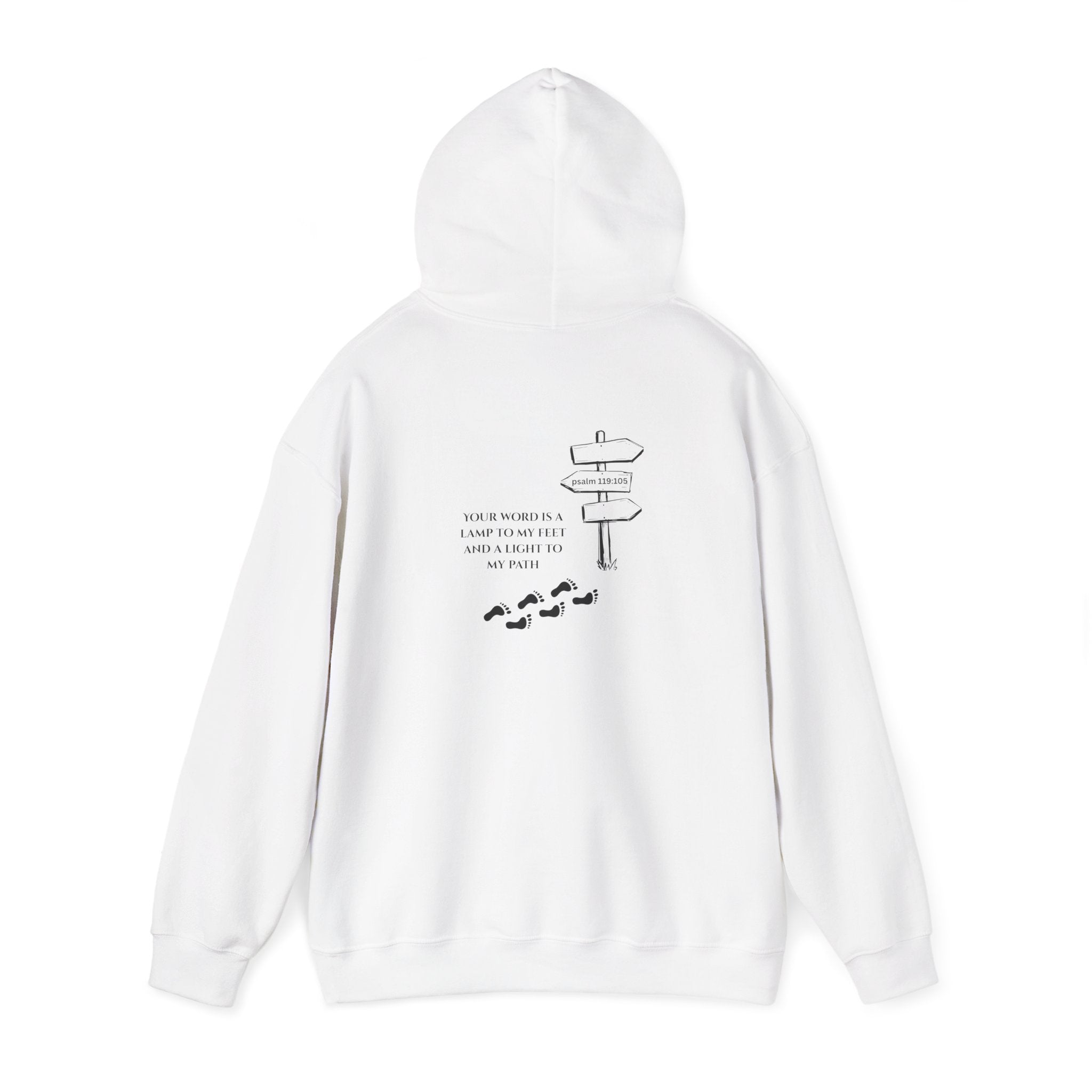 WordView Hoodie — Minimalist Literary Hoodie with 'WordView' Logo & Footprints Back Design