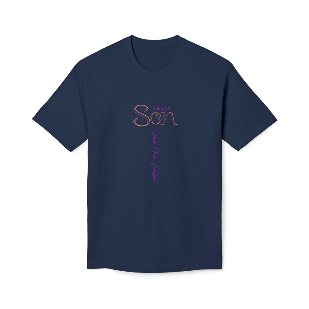 Son Vertical Script T‑Shirt – Pastel Family Love Tee