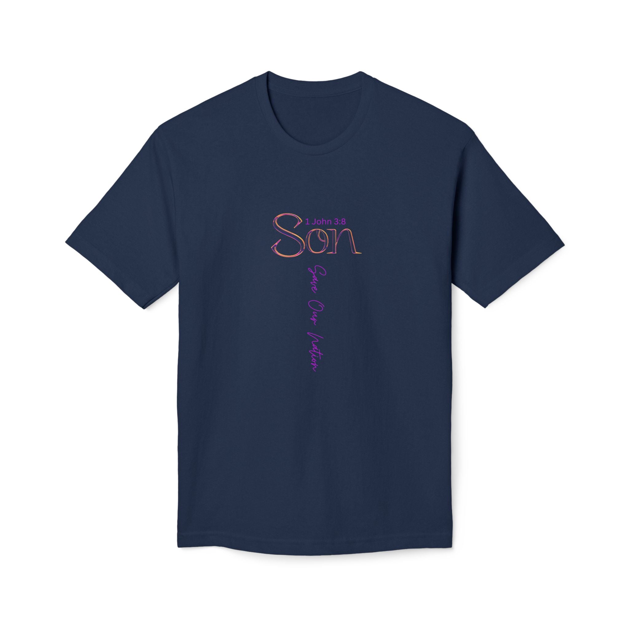 Son Vertical Script T‑Shirt – Pastel Family Love Tee