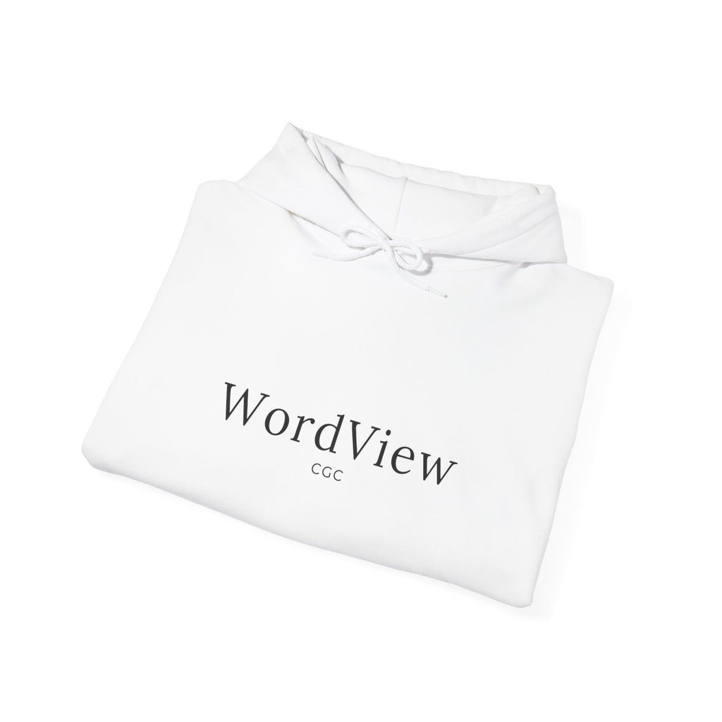 WordView Hoodie — Minimalist Literary Hoodie with 'WordView' Logo & Footprints Back Design
