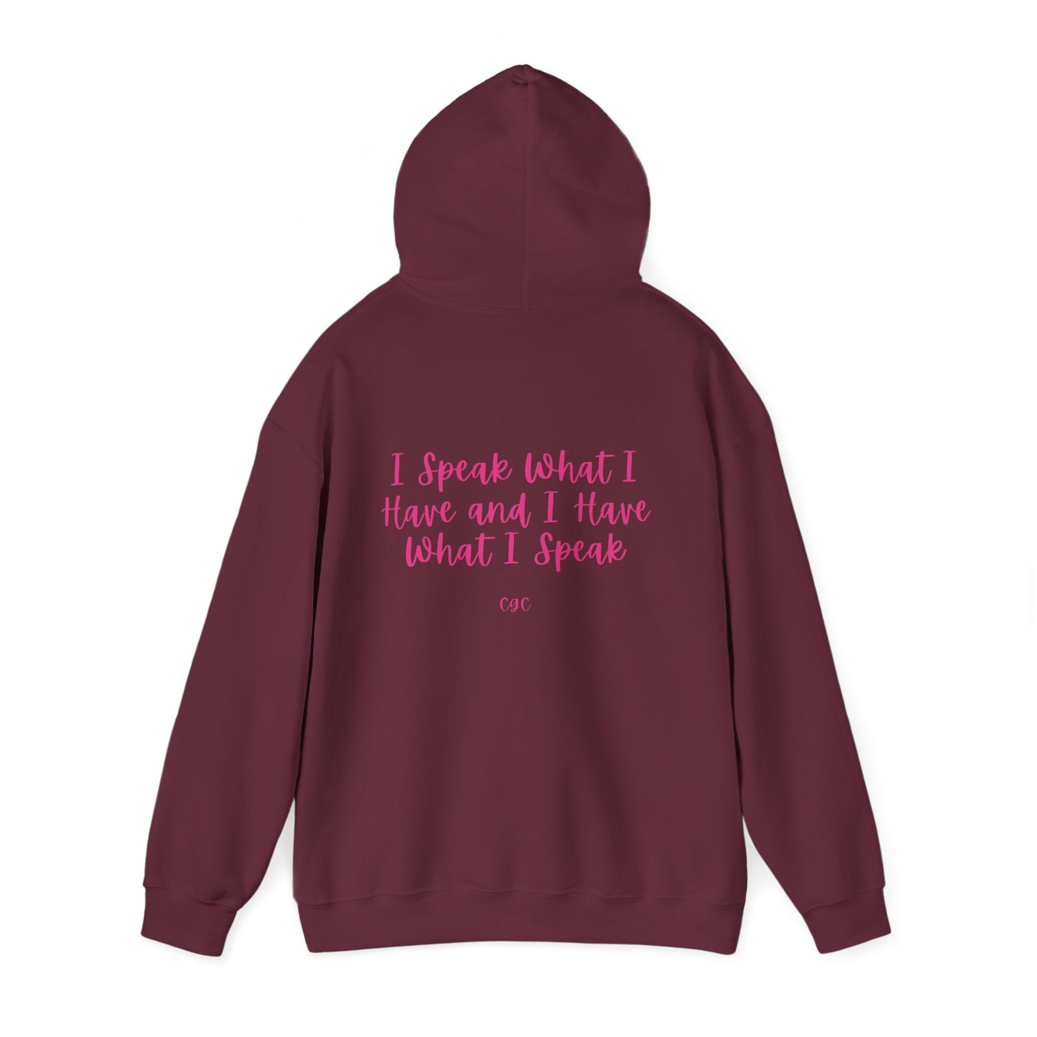 Hoodie — "I Speak What I Have and I Have What I Speak" Inspirational Pullover