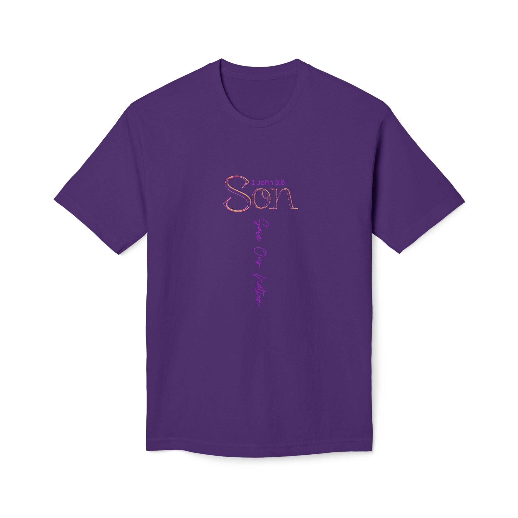 Son Vertical Script T‑Shirt – Pastel Family Love Tee