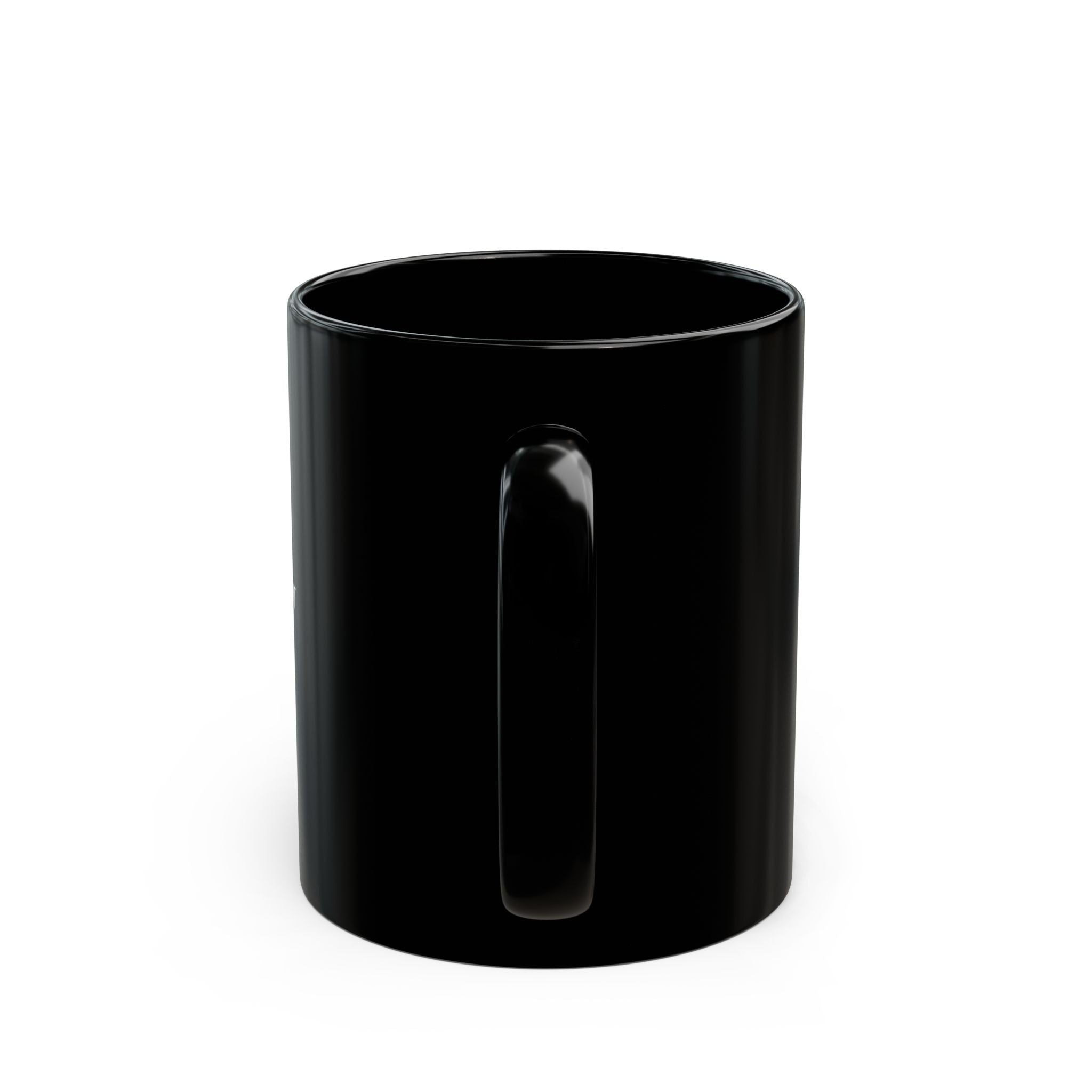 WordView Black Ceramic Mug — Minimalist 11oz & 15oz Coffee Cup